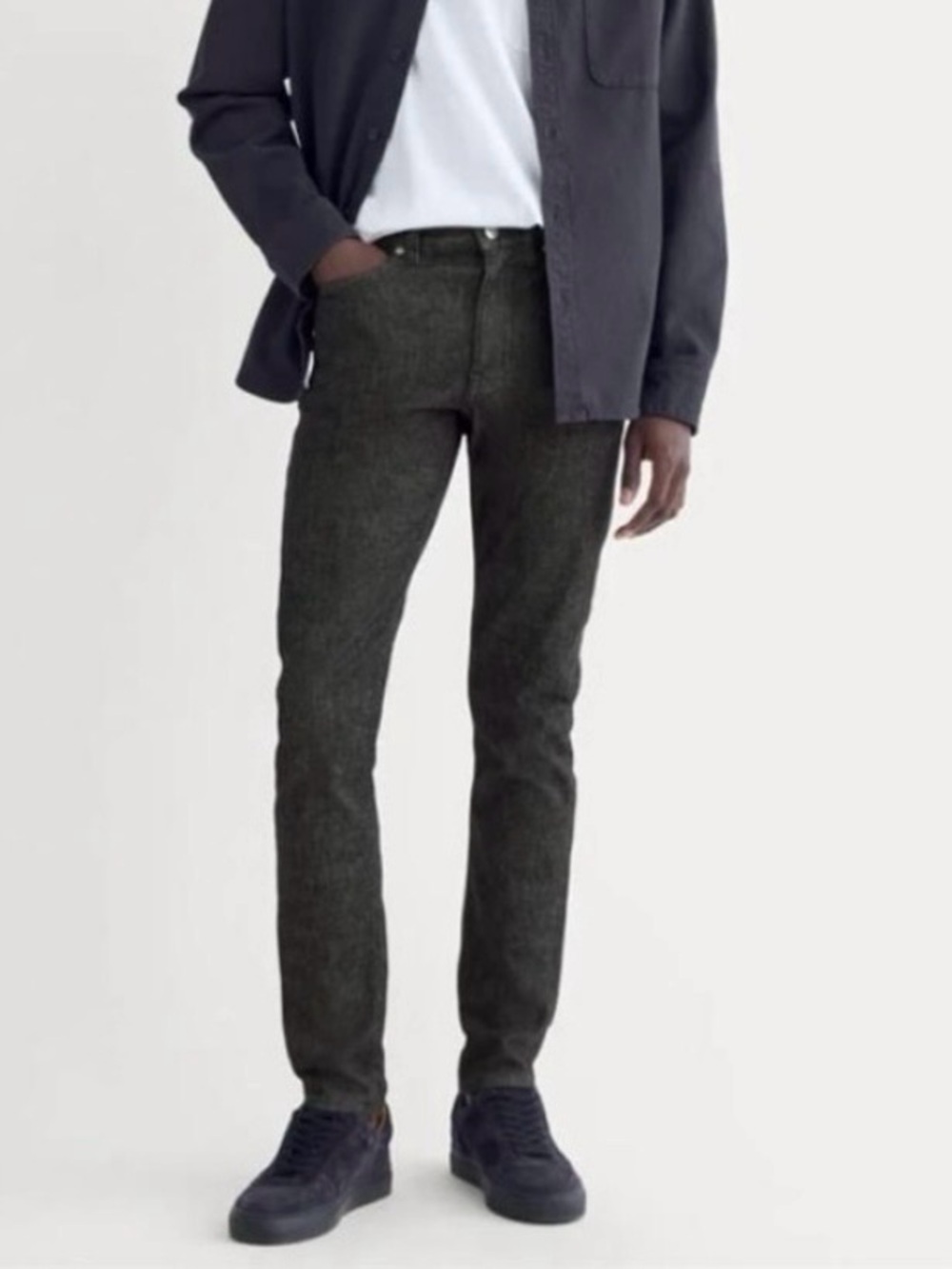 Everlane 31x29 Men’s Slim Fit Selvedge Jeans Black Stretch Tag Size 31x32